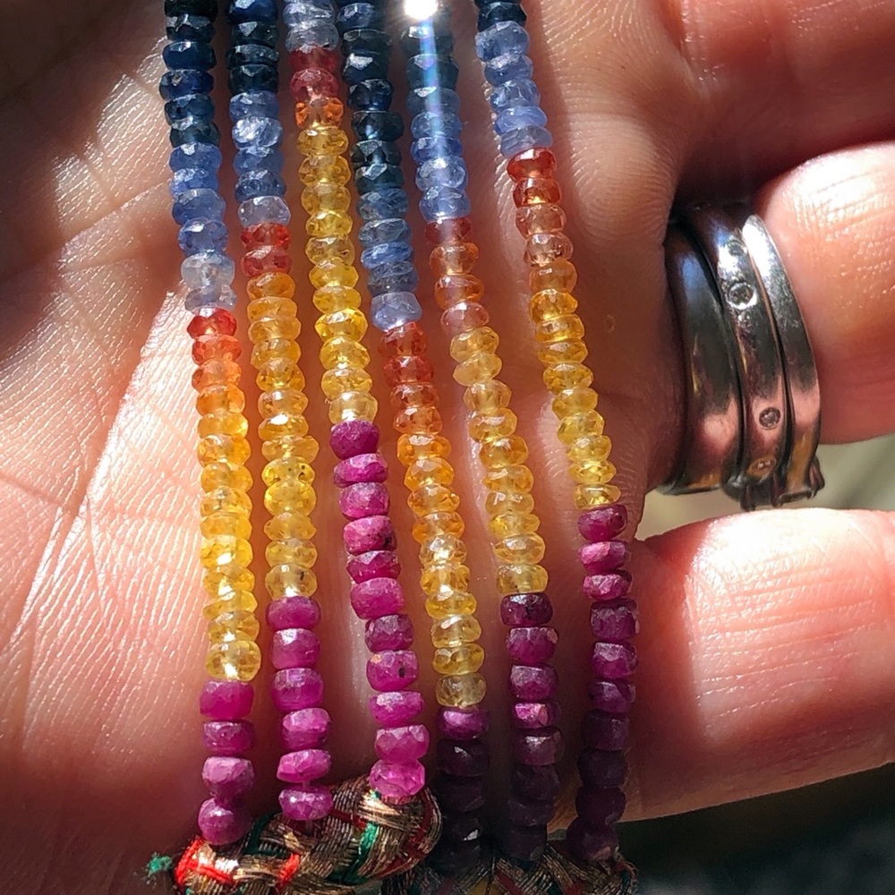 Stunning Rainbow Sapphire Ruby Emerald Gemstone N… - image 8